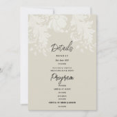 Twijfelachtige witte bloemsluiers Details Programm Kaart (Voorkant)