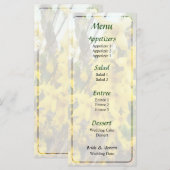Twijg van Forsythia Trouwmenu Menu (Voorkant / Achterkant)