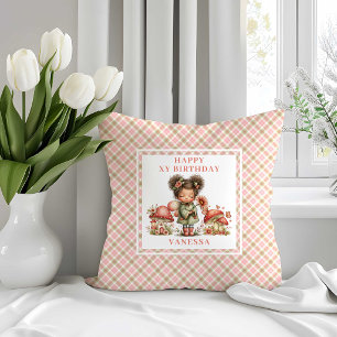 Twijmfeestneus Roze Bloemen Verjaardag Kuspillow Kussen