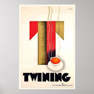 Twijnen Thee Koffie Drankjes Keuken Eten Poster