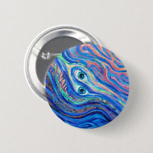 Twijnflessen, acrylverf ronde button 5,7 cm