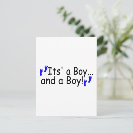 Twijnt een jongen en een jongen briefkaart (Staand voorkant)