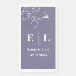 Twilight Bloom Minimal Wedding gepersonaliseerd Servet