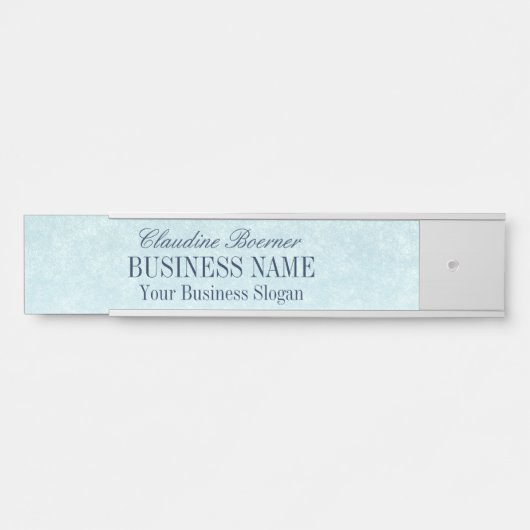 Twilight Blue getextureerde look Hanging Desk Deurbordje (Voorkant)