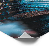 Twilight Blue: Macro Vlindervleugel Poster (Hoek)