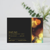 Twilight Bokeh Lights Wedding RSVP Kaartje (Staand voorkant)