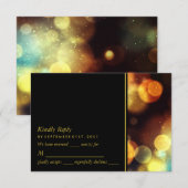 Twilight Bokeh Lights Wedding RSVP Kaartje (Voorkant / Achterkant)