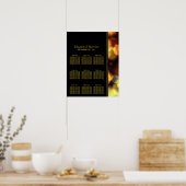 Twilight Bokeh Lights Wedding Wedding Seat Poster (Keuken)