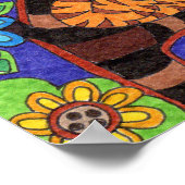 Twilight Cat Tree of Life Folk Art Poster (Hoek)