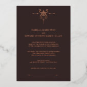 Twilight Dark Bella en Edward Wedding Folie Uitnodiging (Voorkant)