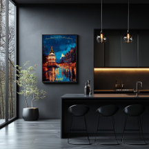 Twilight Dreams of Madrid - Cityscape at Dusk