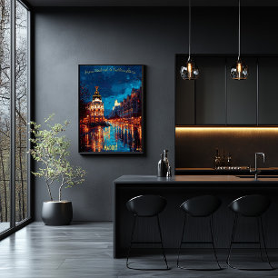 Twilight Dreams of Madrid - Cityscape at Dusk Poster