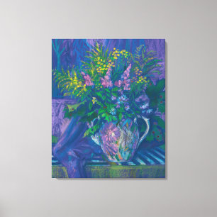 Twilight en Goldenrod Wildbloemen Pastel schildere Canvas Afdruk
