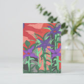 Twilight Floral Garden Briefkaart (Staand voorkant)
