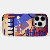 Twilight Forest Kerstmis Santa slee  Case-Mate iPhone Case (Achterkant (horizontaal))