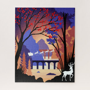 Twilight Forest Kerstmis Santa slee Legpuzzel