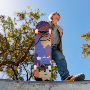 Twilight Forest Kerstmis Santa slee Skateboard
