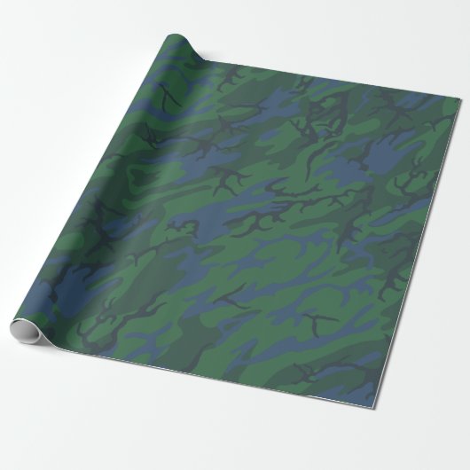 Twilight Green Camo Cadeaupapier (Uitgerold)
