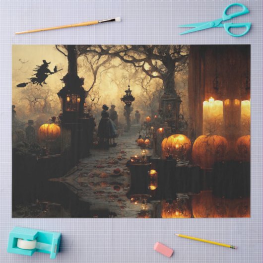 Twilight Halloween Scène Decoupage Tissuepapier (Craft)