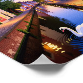 Twilight in Bruges Canals Poster (Coin)