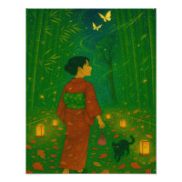 Twilight in het bamboebos – Kimono Girl