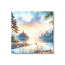 Twilight kleuren reflecteren op stilstaand water