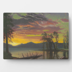 Twilight, Lake Tahoe, c.1870s (olie op canvas) Fotoplaat