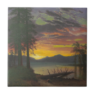 Twilight, Lake Tahoe, c.1870s (olie op canvas) Tegeltje