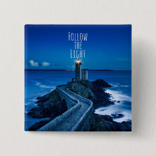Twilight Lighthouder volgt het licht Vierkante Button 5,1 Cm