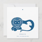 Twilight Lion en Lamb Flat Holiday Kaart (Voorkant)