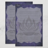 Twilight Lotus Briefpapier (Voorkant / Achterkant)