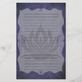 Twilight Lotus Briefpapier (Achterkant)