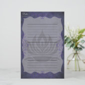 Twilight Lotus Briefpapier (Staand voorkant)