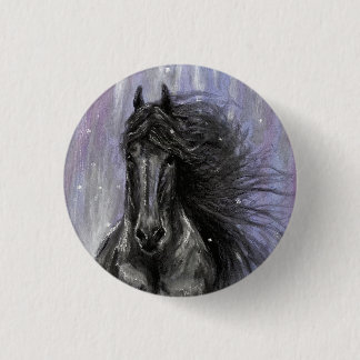 TWILIGHT MAGIC Friesian Horse-knop Ronde Button 3,2 Cm