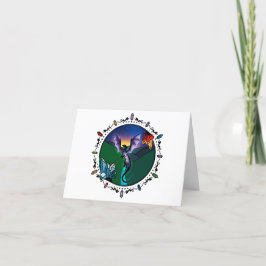 Twilight Magical Crystal Elegant Amethist Dragon Bedankkaart