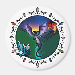 Twilight Magical Crystal Elegant Amethist Dragon Magneet