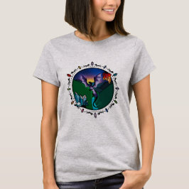 Twilight Magical Crystal Elegant Amethist Dragon T-shirt