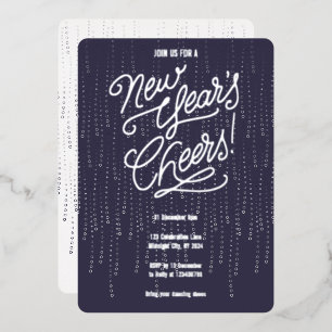 Twilight New Years juicht Folie-uitnodiging toe Folie Uitnodiging