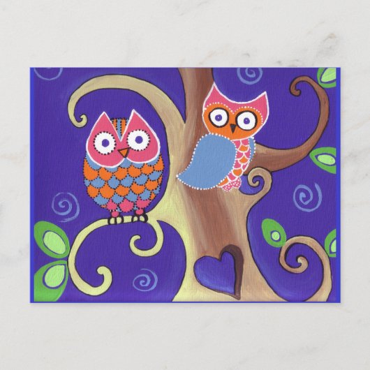 Twilight Owls Briefkaart (Voorkant)