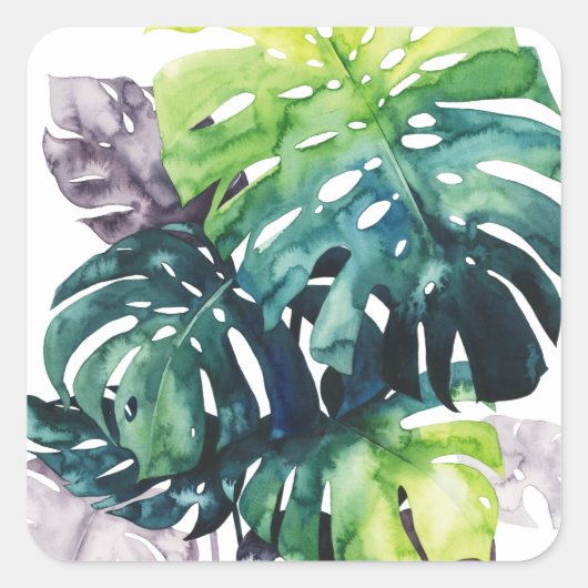 Twilight-palmen - gespleten lef vierkante sticker (Voorkant)