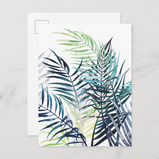 Twilight-palmen - Tropische bladeren Briefkaart (Voorkant / Achterkant)