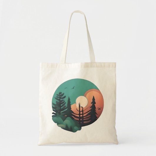 Twilight Pines Tote Bag (Voorkant)