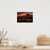Twilight Pumpkin Patch Panorama Poster (Keuken)