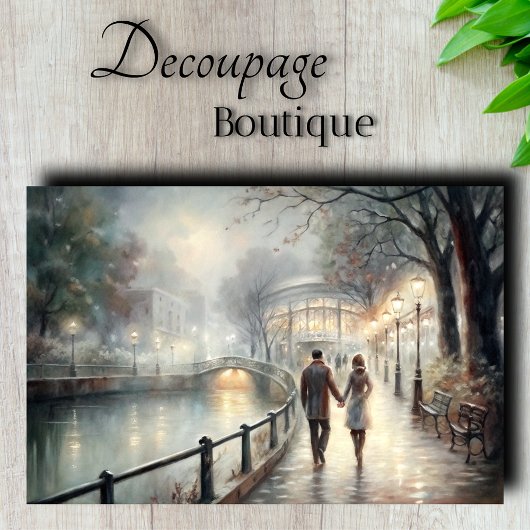 Twilight Rendezvous Decoupage Tissuepapier