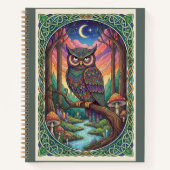 Twilight River Owl Zentangle Forest Journal (Devant)