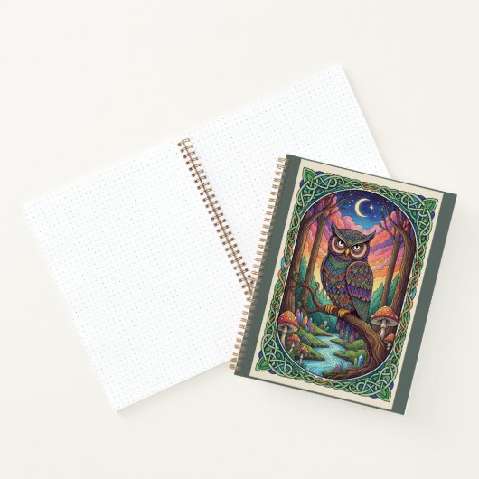 Twilight River Owl Zentangle Forest Journal (Intérieur)