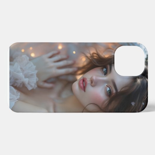 Twilight Seraph – Glanzende Engel van het Avondlic iPhone Hoesje (Achterkant horizontaal)