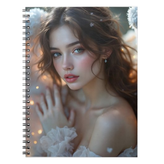 Twilight Seraph – Glanzende Engel van het Avondlic Notitieboek (Voorkant)