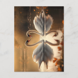 Twilight Serenity - Zwanen in liefde Briefkaart