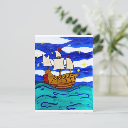 Twilight Ship Briefkaart (Staand voorkant)